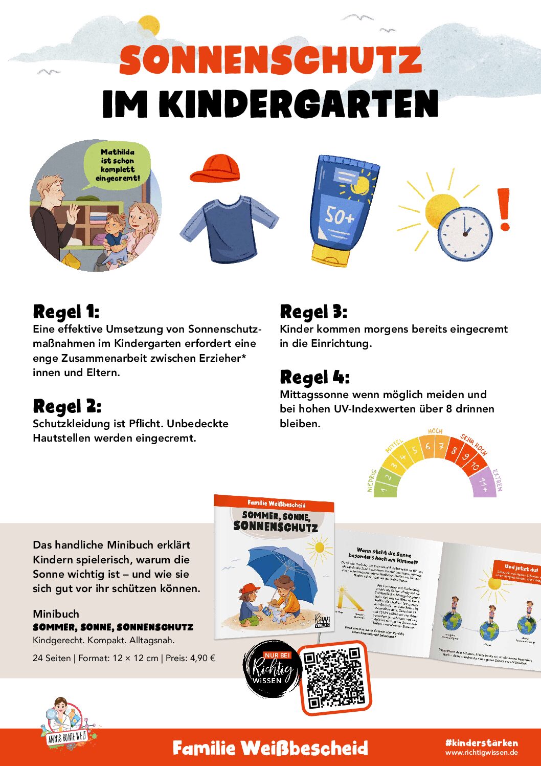 Sonnenschutzregeln im Kindergarten
